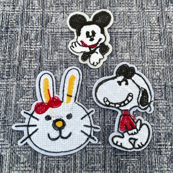 Lot of 3 Patches Iron On Soft Clothes Patches for Craft Kids Jackets Jeans Acces - Picture 11 of 11